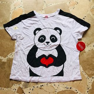 [BRANDNEW] PONY TAIL - WHITE PANDA TSHIRT