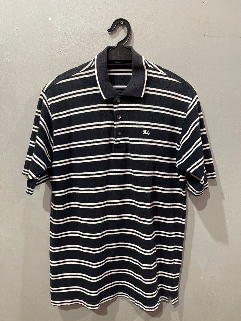 Burberry Striped Polo Shirt Men s Fashion Tops Sets Tshirts