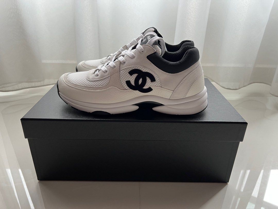 White chanel hotsell sneakers womens