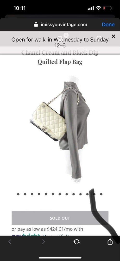 Chanel Drip bag (Category: Luxury Bags & Wallets) located in Quezon City. Submitted by kring09 (Listing ID 1211623991, Image 2). Description: Chanel Drip Cream flap 11.5x7.5x3.7”.