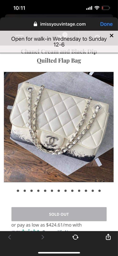 Chanel Drip bag (Category: Luxury Bags & Wallets) located in Quezon City. Submitted by kring09 (Listing ID 1211623991, Image 3). Description: Chanel Drip Cream flap 11.5x7.5x3.7”.