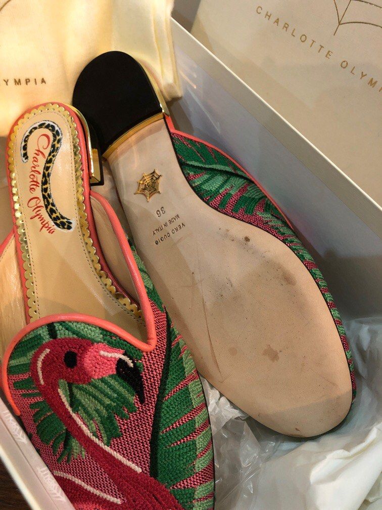 Charlotte olympia flamingo shoes deals
