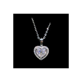 Cubic Zirconia Crystal Heart Necklace Pendant