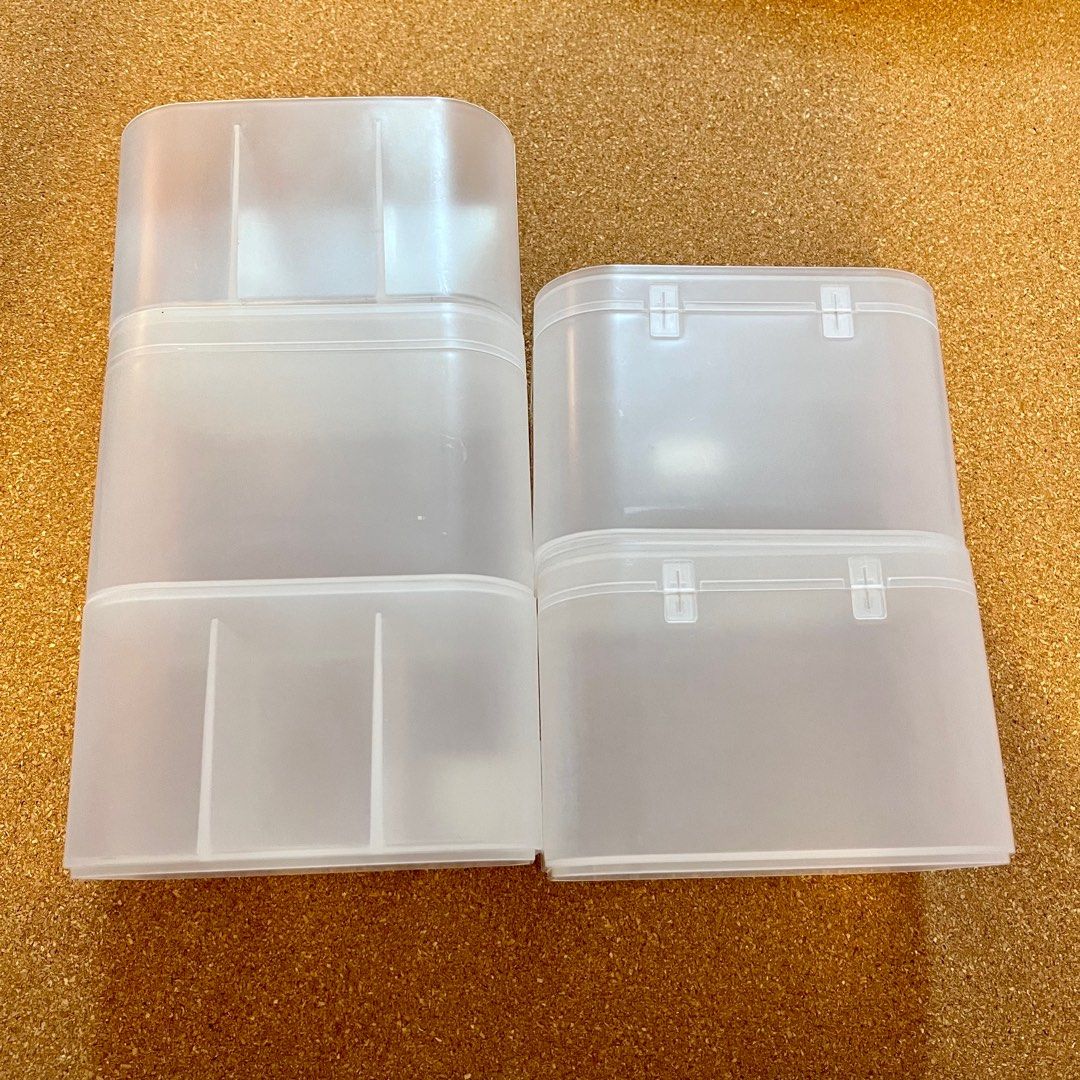 Daiso Stackable Plastic Storage Box Organizer, Furniture & Home Living, Home Improvement
