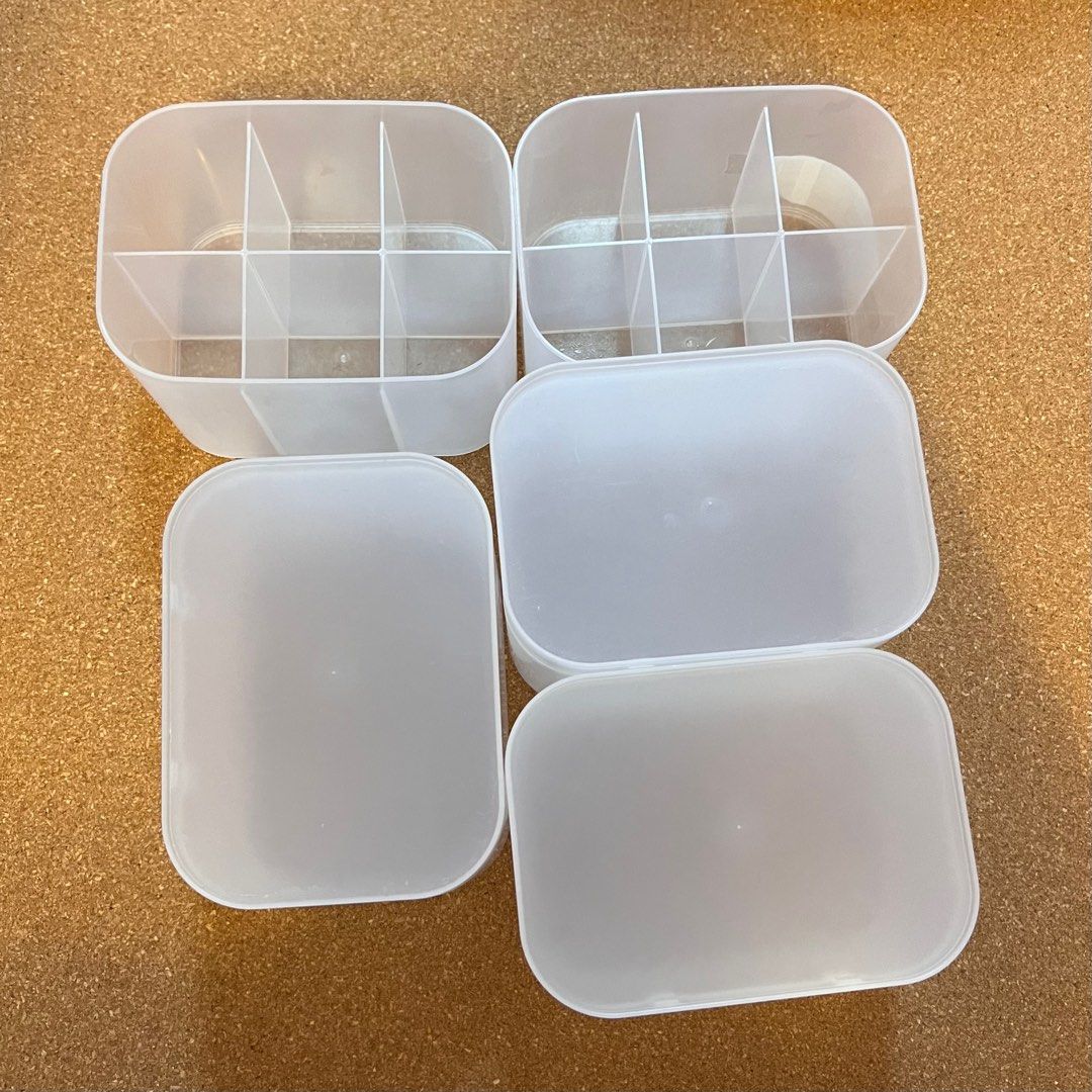 Daiso Stackable Plastic Storage Box Organizer, Furniture & Home Living, Home Improvement
