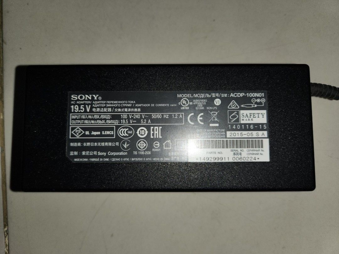DEFECTIVE SONY AC Adapter (19.5V), TV & Home Appliances, Electrical, Adaptors & Sockets on Carousell