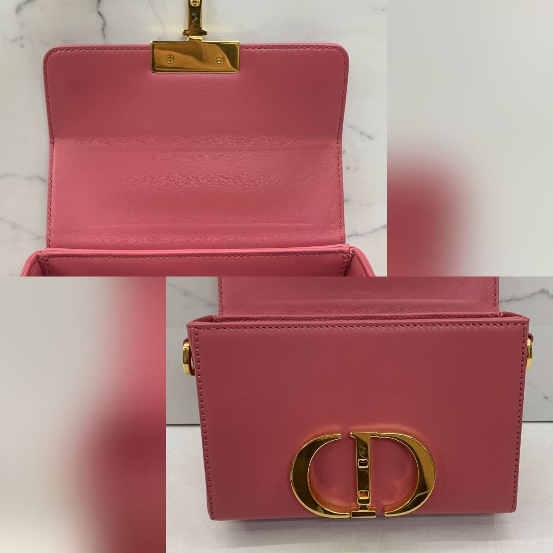 30 montaigne leather crossbody bag Dior Pink in Leather - 36429738