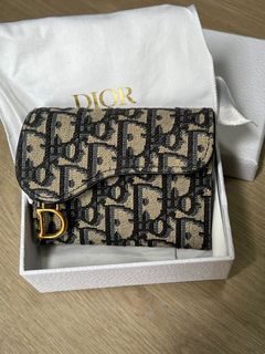 Dior Saddle 5-gusset card holder in Dior Oblique Jacquard