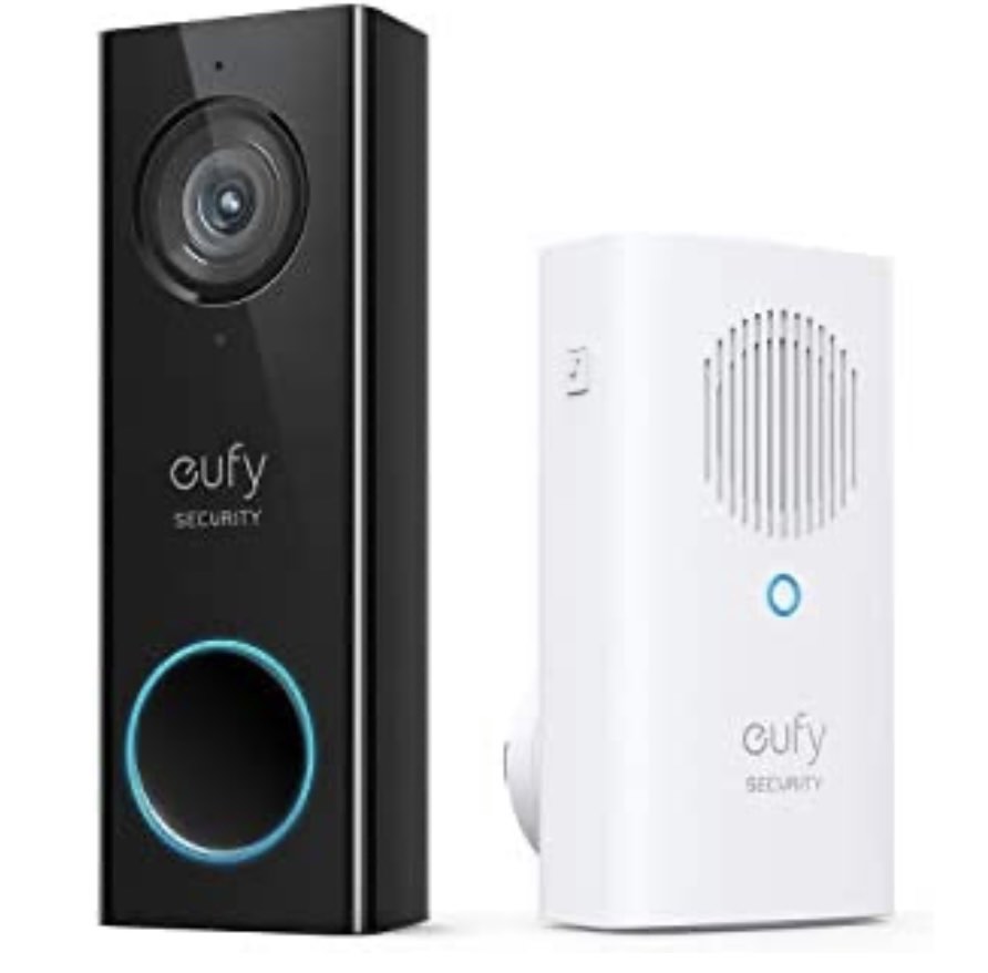 Eufy 2K Wired Video Doorbell with Chime, Furniture & Home Living