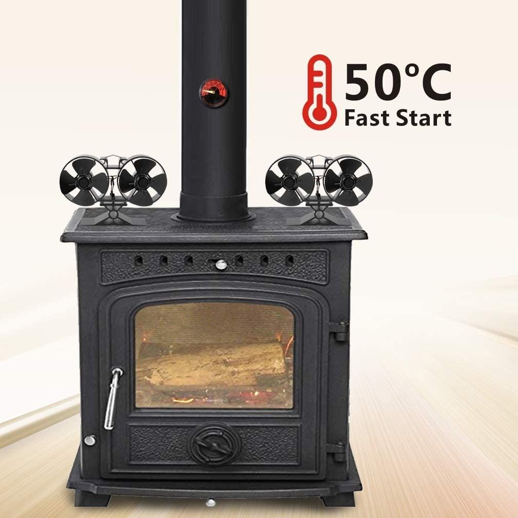 Fire Fans for Stove,CRSURE Upgrade 8 Blades Stove Fan Wood/Log Burners Fan  and Woodburner Fireplace Fan |Silent Operation| Eco Friendly u0026 Increased  Efficient for Large Room., Furniture u0026 Home Living, Lighting u0026
