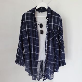 Flanel navy