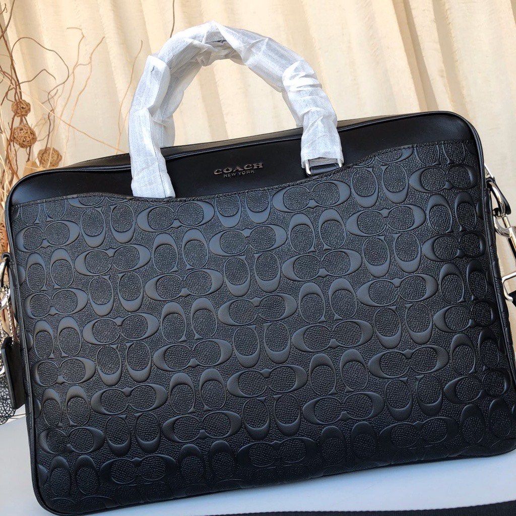 FULLSET BRAND NEW TAS PRIA COACH BECKETT SLIM BRIEF CASE Fesyen