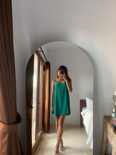 green short dress