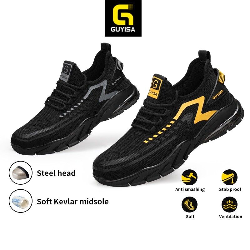 Guyisa Safety Shoes Breathable, Men's Fashion, Footwear, Sneakers on ...