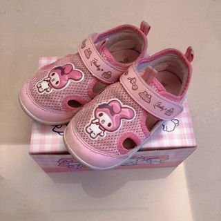 Hello kitty 美樂蒂 三麗鷗 鞋子 運動鞋 涼鞋 護趾 二手 女童 17cm