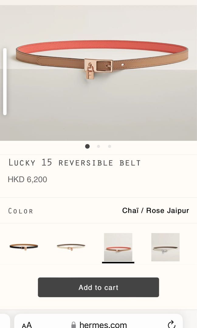 Hermes Belt Lucky 15, 名牌, 飾物及配件 Carousell