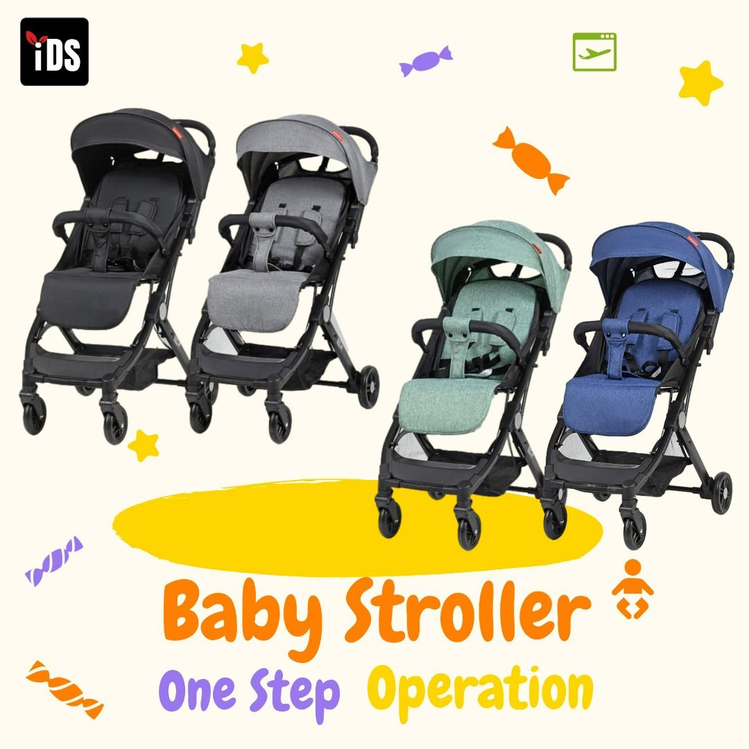 Lightweight stroller one hand push deals