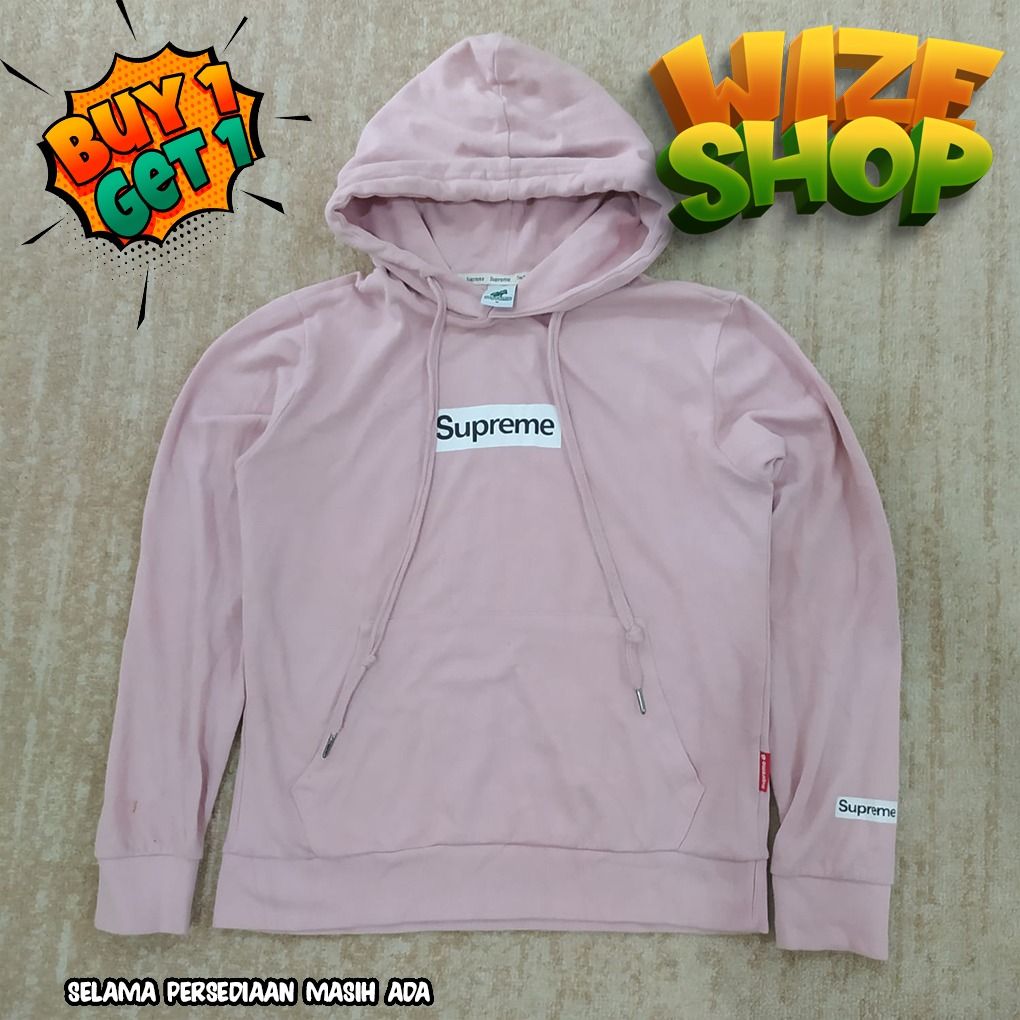 Jaket supreme sale pink
