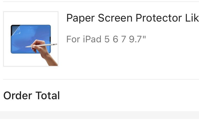 IPAD SCREEN PROTECTOR (Category: Laptops & Notebooks) located in Singapore. Submitted by clboo (Listing ID 1211678033, Image 3). Description: Paper like screen protector never used or open because bought the wrong size .