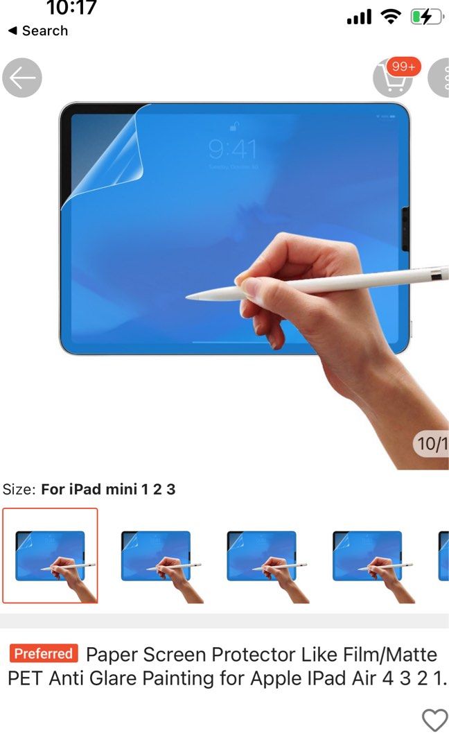 IPAD SCREEN PROTECTOR (Category: Laptops & Notebooks) located in Singapore. Submitted by clboo (Listing ID 1211678033, Image 2). Description: Paper like screen protector never used or open because bought the wrong size .