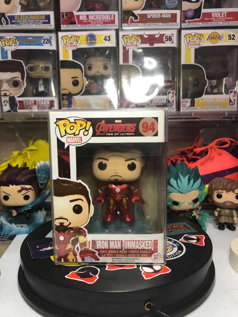 Iron Man (Unmasked) Age of Ultron Funko Pop, Hobbies & Toys, Toys