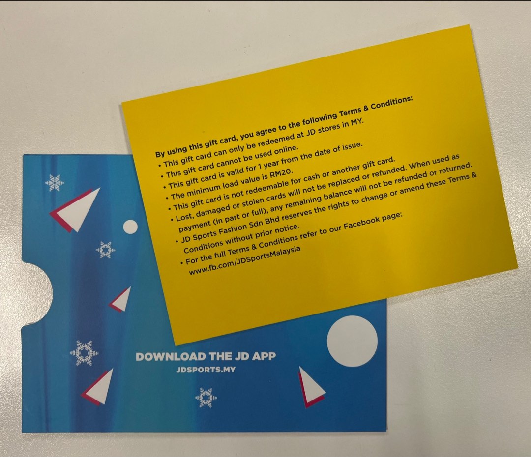 JD SPORTS GIFT CARD RM600, Tickets & Vouchers, Store Credits on Carousell