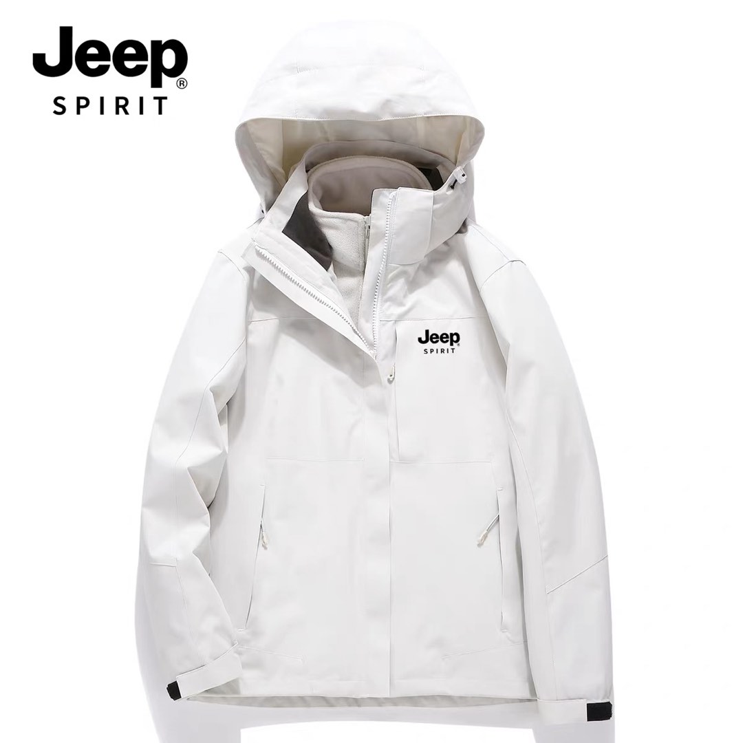 Jeep Spirit White Waterproof Fleece Lined Skiing Snowboarding