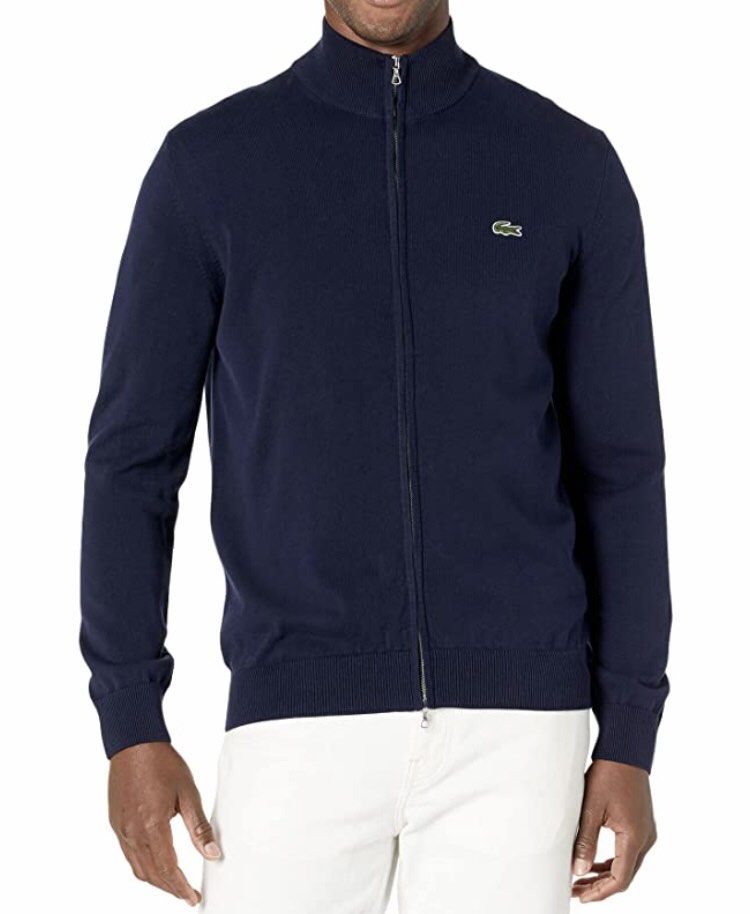 Lacoste men's zip cardigan top long sleeve sweatshirt
