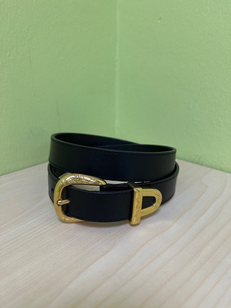 Gold leather new arrivals belt ladies