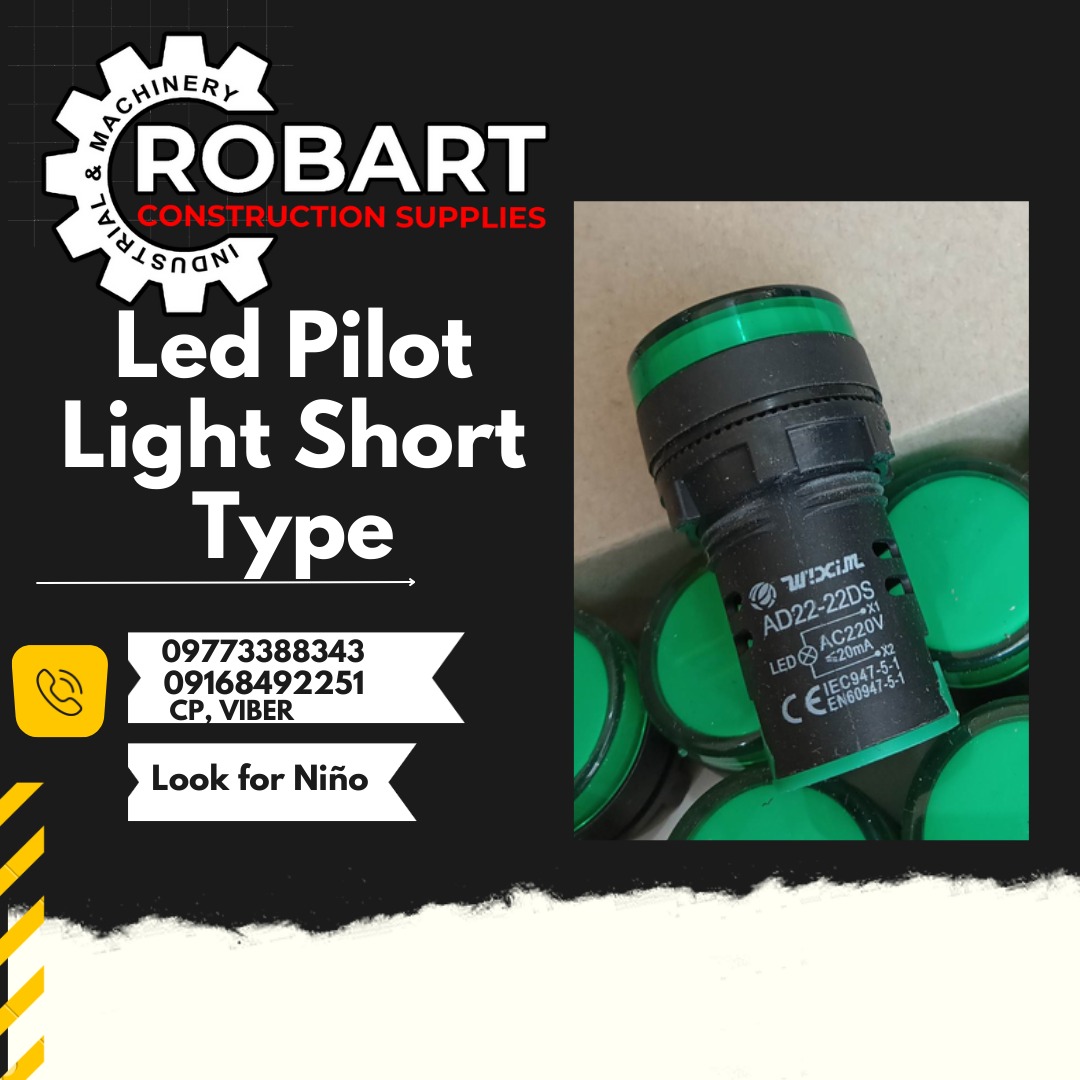 Led Pilot Light Short Type, Commercial & Industrial, Construction Tools ...