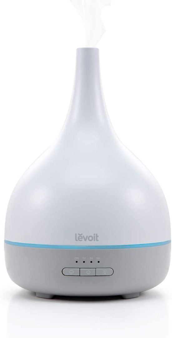 Levoit Essential Oil Diffuser, Aromatherapy Diffuser for Essential Oils, Cool Mist Humidifier,300ml Aroma Diffuser with 7 Color Lights & Timer, Auto