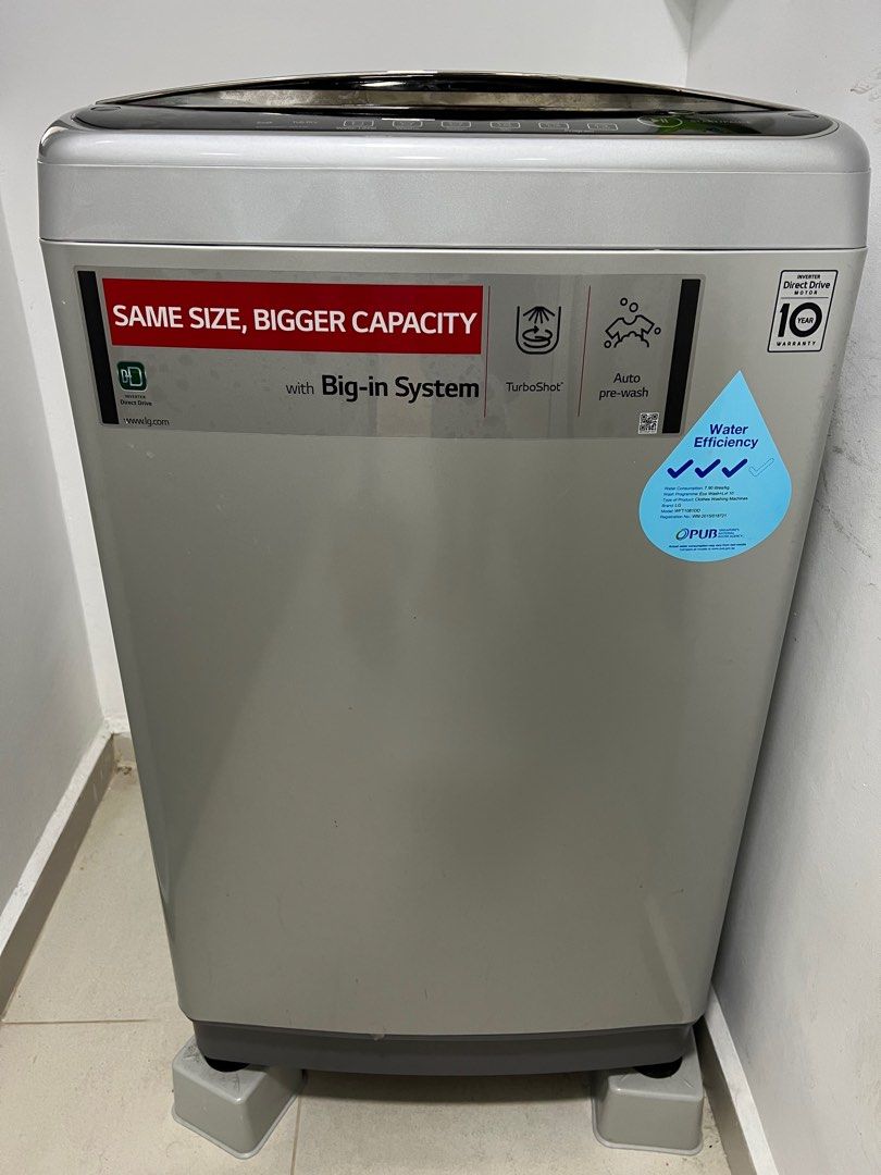 LG direct drive 10kg washing machine, TV & Home Appliances, Washing