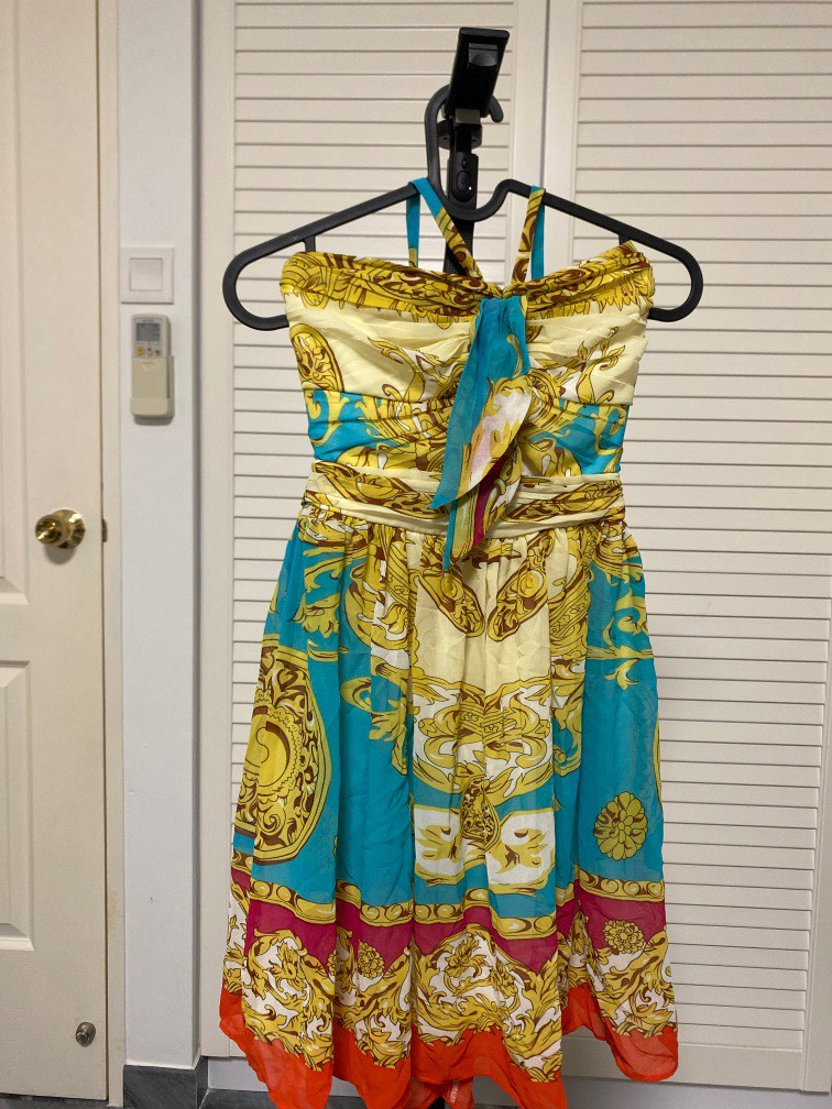 Lipsy Scarf Print Prom Cruise Dress UK6 Women s Fashion Dresses