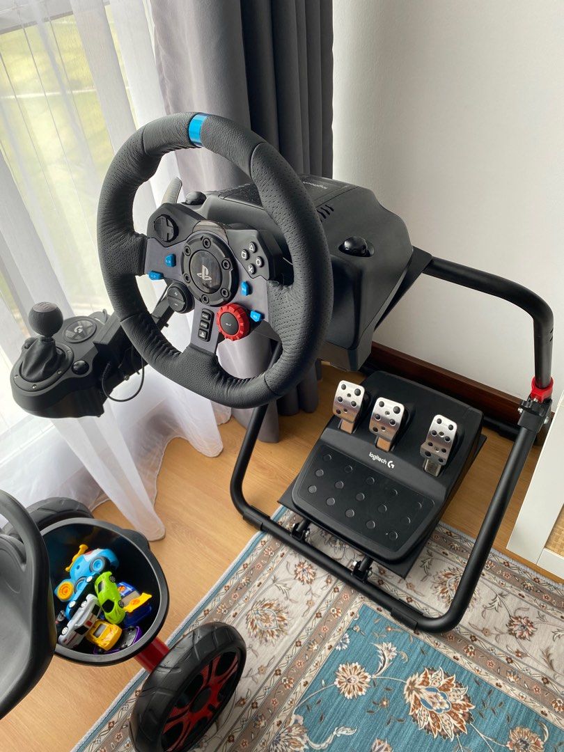 Logitech G29 + shifter with rig, Video Gaming, Gaming Accessories