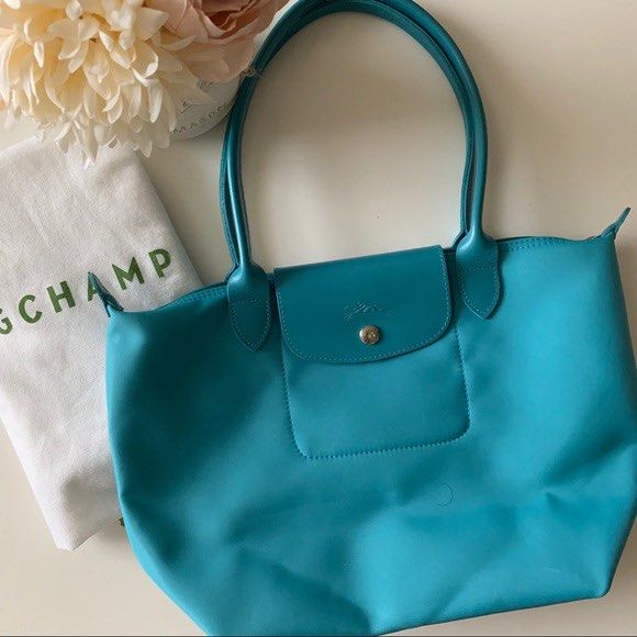 Longchamp planetes in turquoise Le Pliage