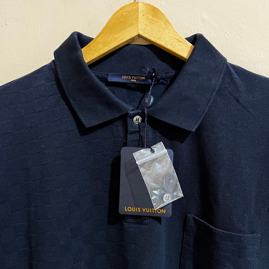 Louis Vuitton Half Damier Pocket T-Shirt, Blue, M