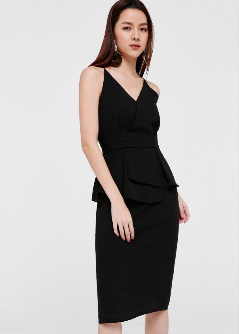 love bonito peplum dress Love Bonito Demi Foldover Peplum Dress (Black) Dress XS, Women's Fashion,  Dresses & Sets, Dresses on Carousell