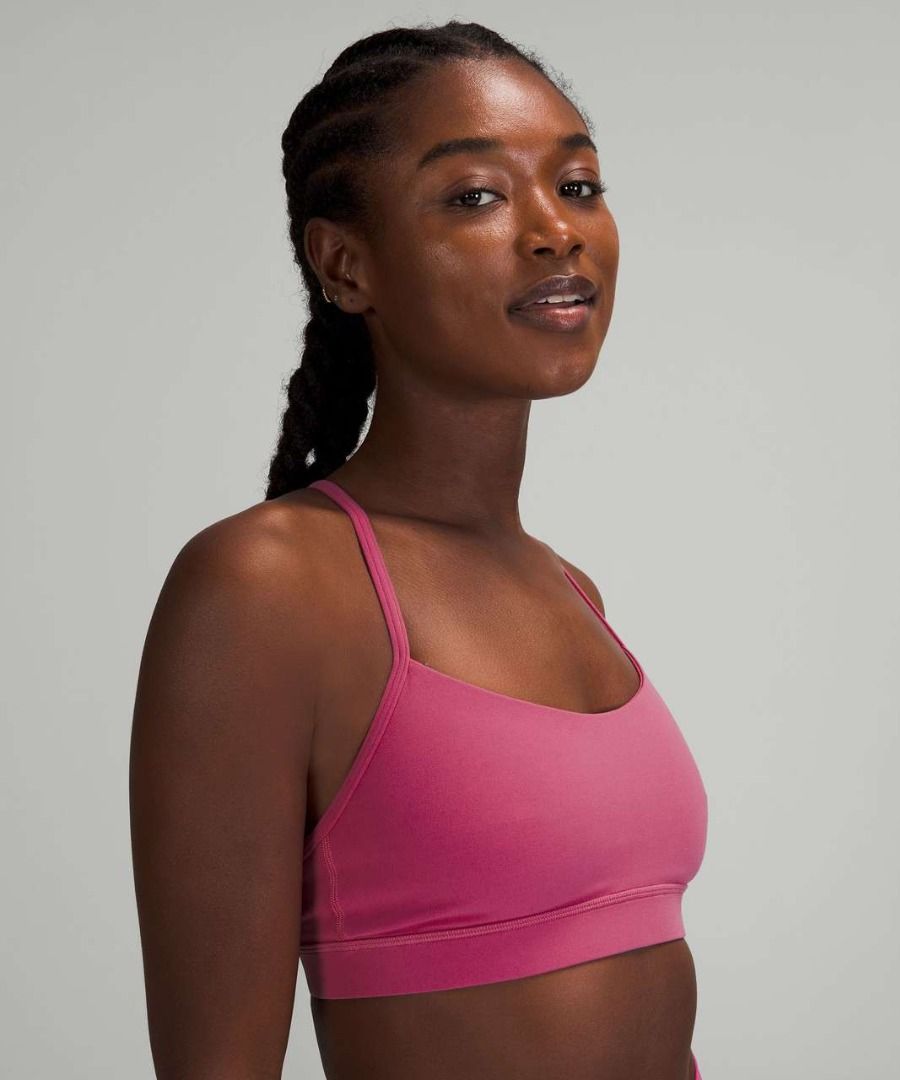 Lululemon Flow Y Nulu Bra - Pink Lychee, Women's Fashion