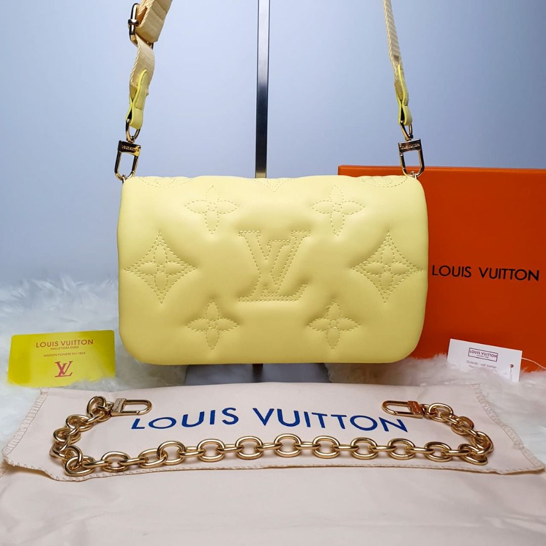 Louis Vuitton Wallet on Strap BUBBLEGRAM, Yellow, One Size