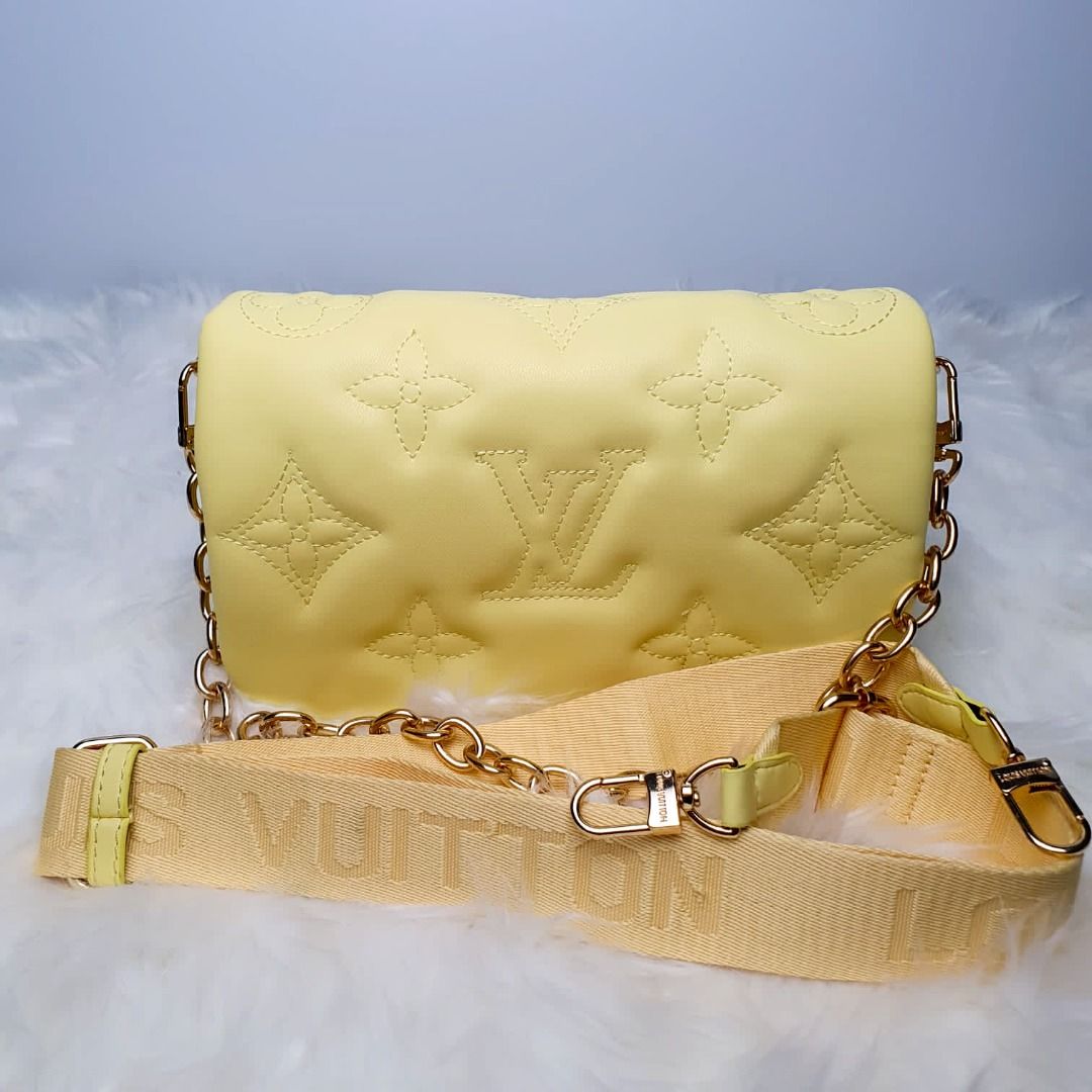 Louis Vuitton Monogram Bubblegram Wallet on Strap - Yellow