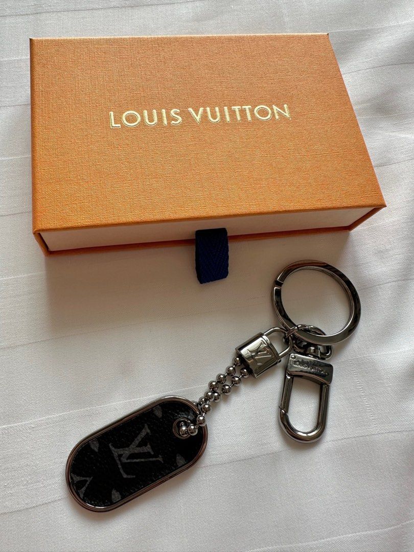 Louis Vuitton Silver Monogram ID Tab Bag Charm and Key Holder