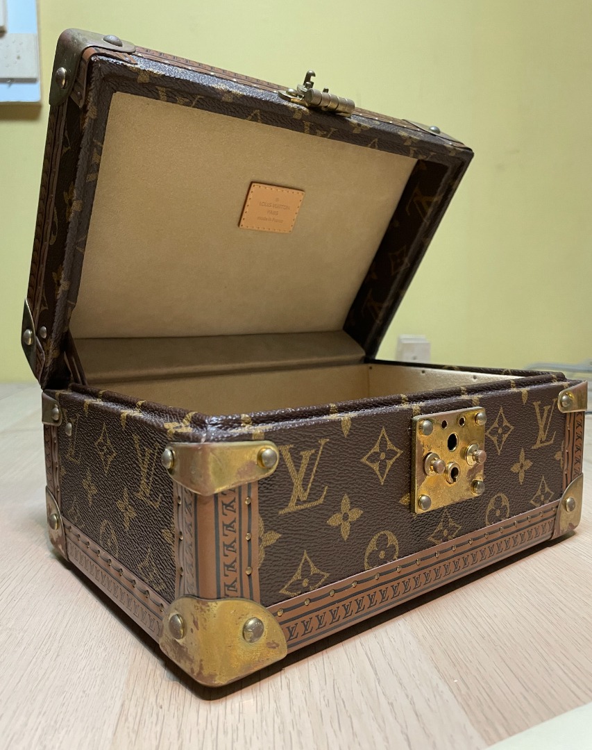 Louis Vuitton Damier Azur Coffret Tresor 24 Makeup Box Case Hard Trunk