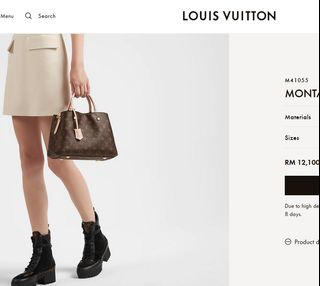 M50168 Louis Vuitton 2015 Monogram Vernis Montaigne MM -Black