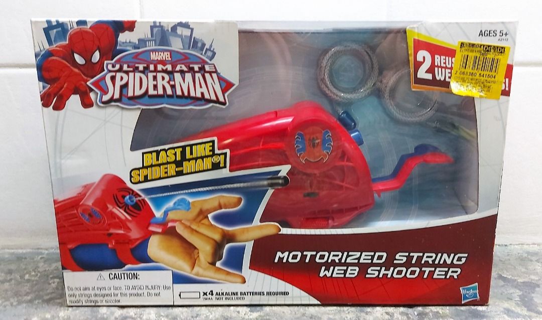 Marvel Ultimate SPIDER-MAN Motorized String Web Shooter (Category: Action & Battle Toys) located in Quezon City. Submitted by charliebrown_olx (Listing ID 1211680919, Image 1). Description: Motorized String Web Shooter Classification: New, Factory Sealed Condition: Mint on Near Mint Box (WYSIWYG) TERMS & CONDITIONS: 1. C.O.D. Can meet buyers at - Del Monte Ave, Q.C. - Mla Memorial Park Sucat - Sundays 10am-11am 2. Shipping c/o buyer. 3. Prices ar