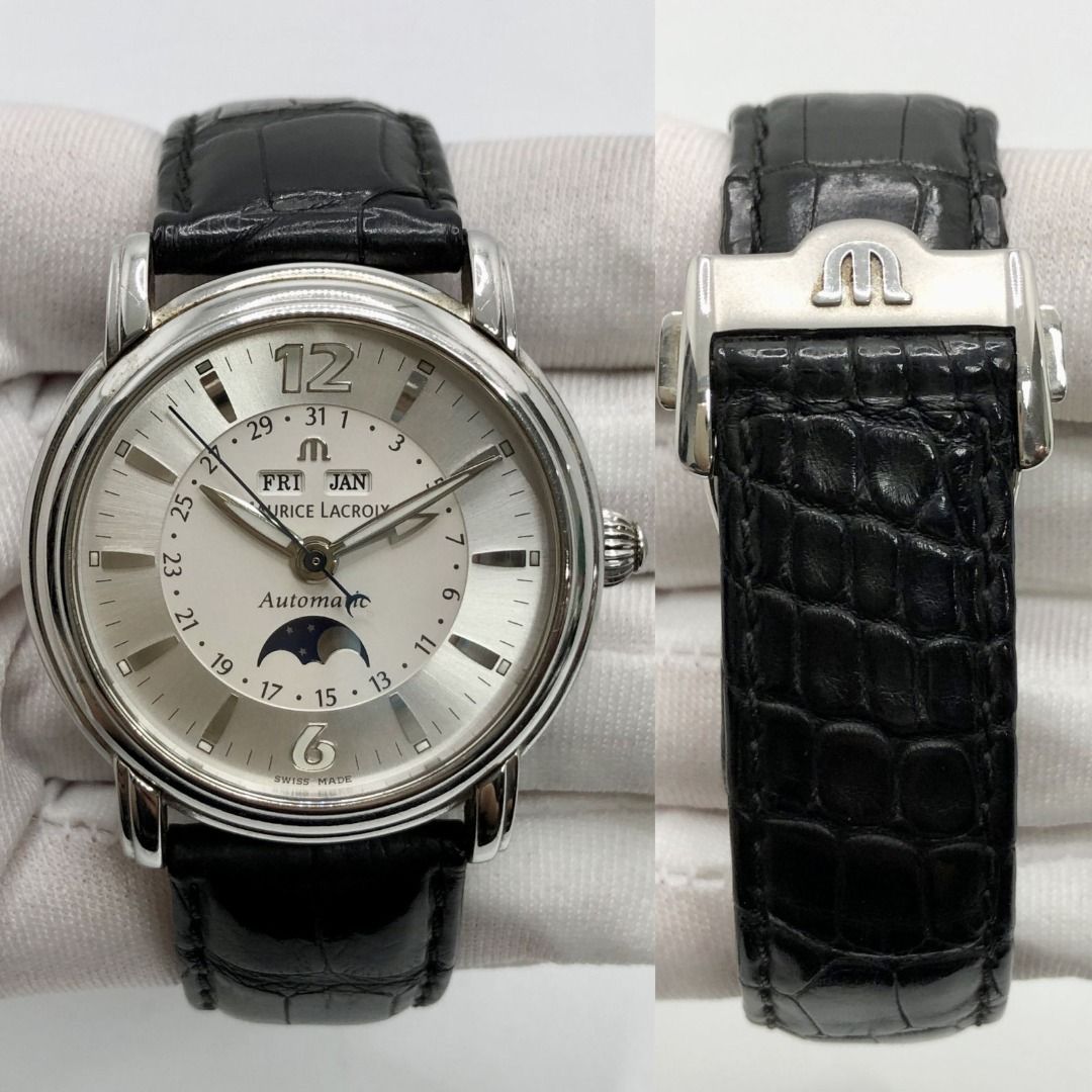 MAURICE LACROIX MP6347 MASTERPIECE PHASES DE LUNE AUTOMATIC MEN S WATCH 237000302 AL