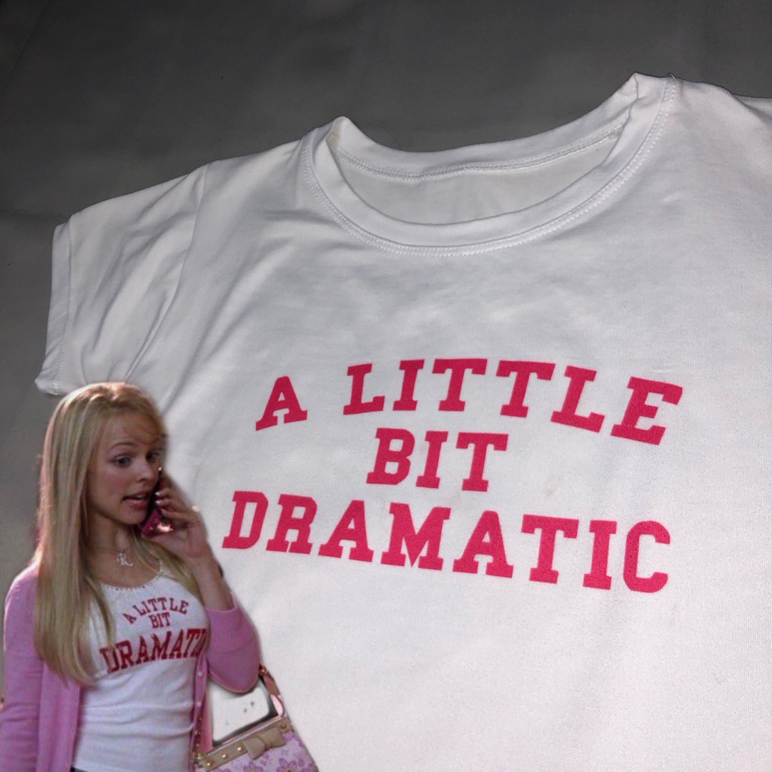 Y2K WHITE CROP TOP BABY TEE T SHIRT SIZE S UNIF MEAN EARLY 2000s REGINA  GEORGE