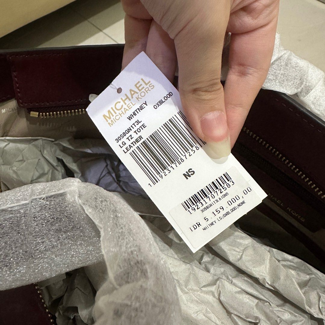 Michael Kors Whitney Tote Leather Bag ðŸ’¯ori, Barang Mewah ...