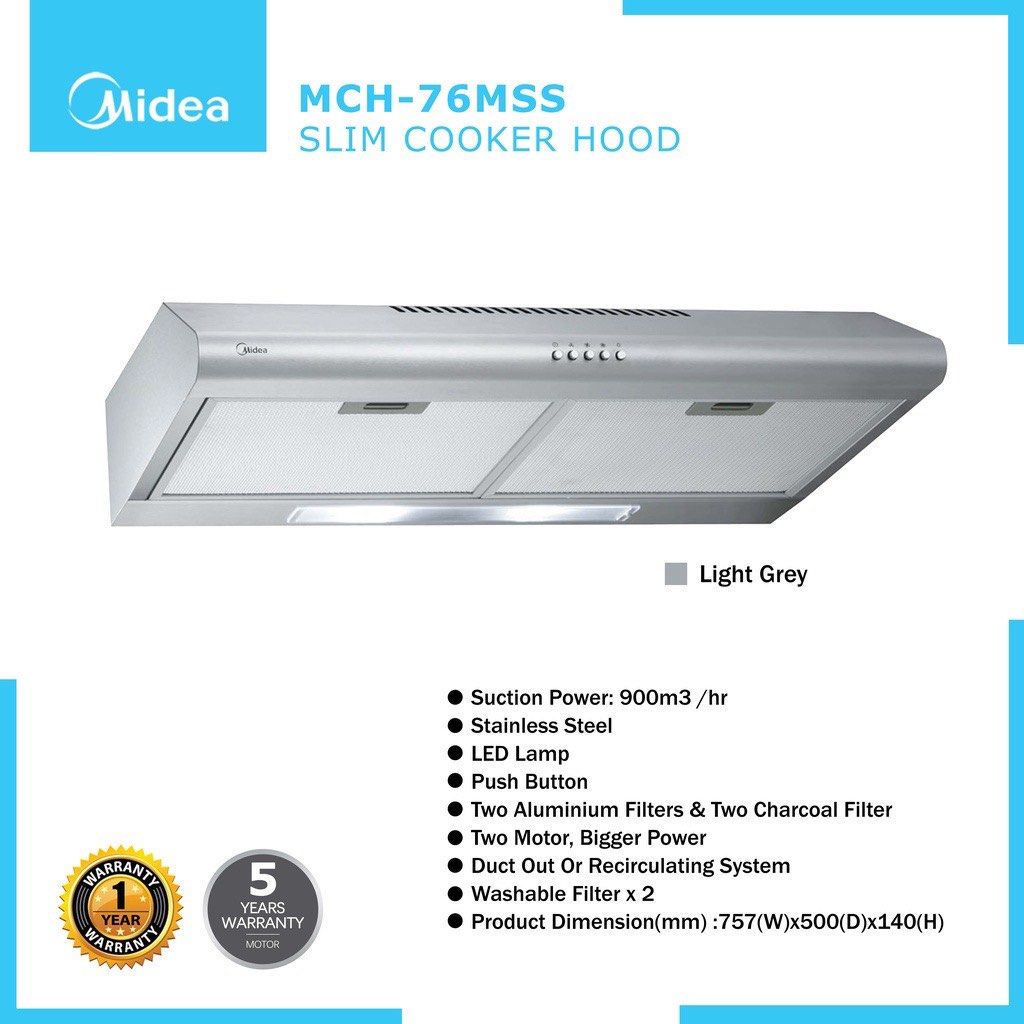 Midea Kitchen Hood 1674708076 B8515154 Progressive 