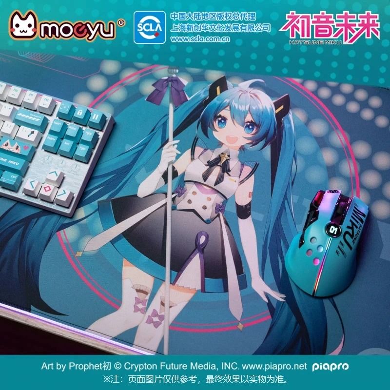 Moeyu x Hatsune Miku RGB Gaming Deskmat, Computers & Tech, Parts ...
