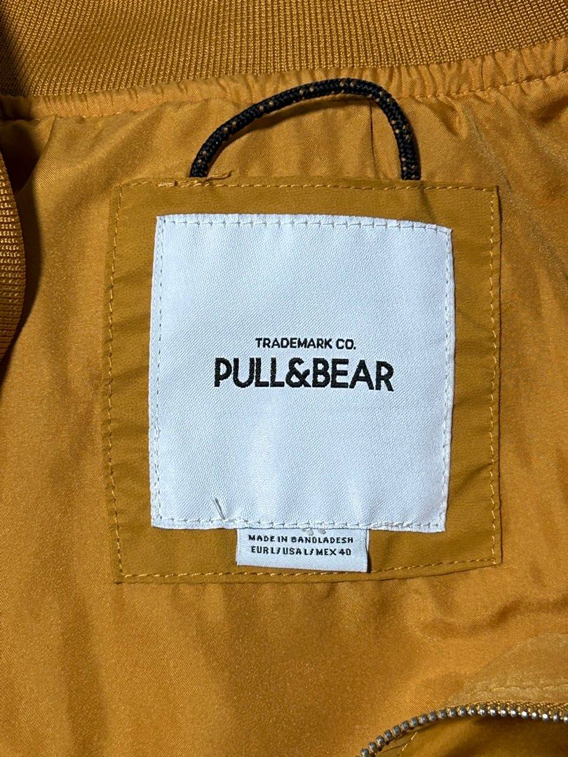 Pull and clearance bear mustard jacket
